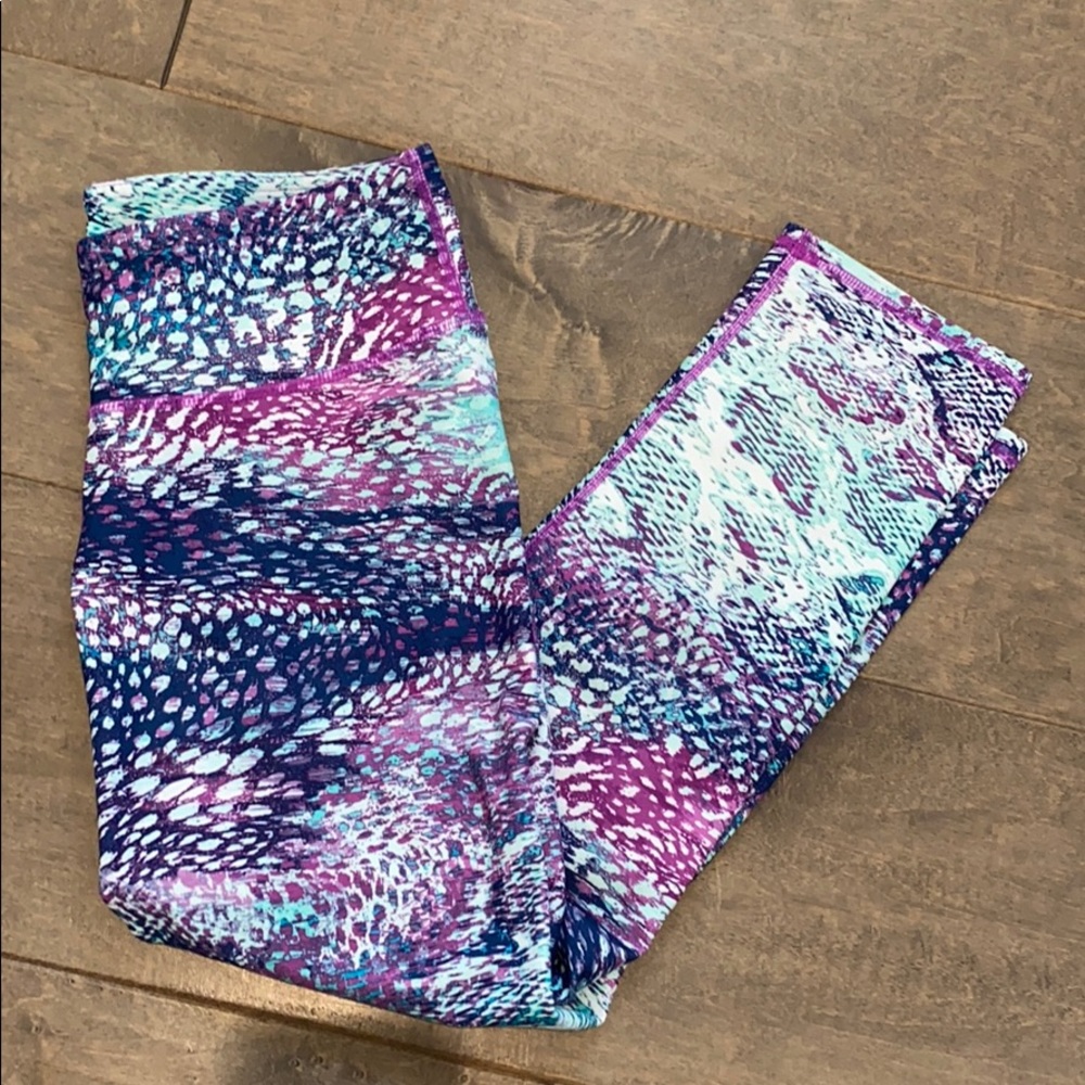 Fabletics Bright Snake Skin Print Leggings